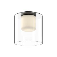 LED Flush Mount by Kuzco Lighting - Birch Collection, Black/Clear Finish - FM53509-BK/CL