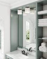 LED Flush Mount by Kuzco Lighting - Clover Collection, Black/Opal Glass Finish - FM54809-BK/OP