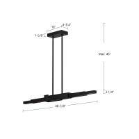 LED Linear Pendant by Kuzco Lighting - Enzo Collection, Black Finish - LP29548-BK