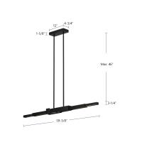LED Linear Pendant by Kuzco Lighting - Enzo Collection, Black Finish - LP29560-BK