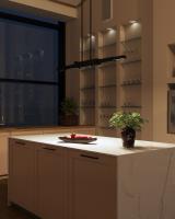 LED Linear Pendant by Kuzco Lighting - Enzo Collection, Black Finish - LP29560-BK