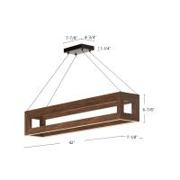LED Linear Pendant by Kuzco Lighting - Morina Collection, Walnut Finish - LP32942-WT