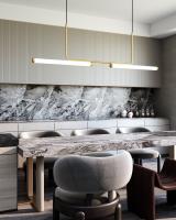 LED Linear Pendant by Kuzco Lighting - Vesper Collection, Brushed Gold Finish - LP73073-BG