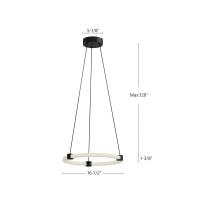 LED Pendant by Kuzco Lighting - Bruni Collection, Black Finish - PD24716-BK