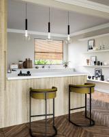 LED Pendant by Kuzco Lighting - Rise Collection, Black/Clear Finish - PD30501-BK/CL