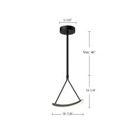 LED Pendant by Kuzco Lighting - Mobil Collection, Black Finish - PD81511-BK