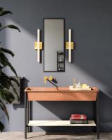LED Vanity by Kuzco Lighting - Saphir Collection, Brushed Gold Finish - VL27534-BG