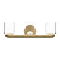LED Vanity by Kuzco Lighting - Cedar Collection, Brushed Gold/Clear Finish - VL52520-BG/CL