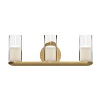 LED Vanity by Kuzco Lighting - Birch Collection, Brushed Gold/Clear Finish - VL53519-BG/CL