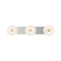 Three Light Vanity by Kuzco Lighting - Samar Collection, Chrome/Opal Glass Finish - VL57532-CH/OP