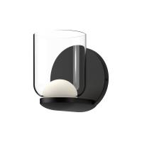 LED Wall Sconce by Kuzco Lighting - Cedar Collection, Black/Clear Finish - WS52505-BK/CL