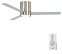 52" Ceiling Fan by Minka Aire - Roto Flush Collection, Brushed Nickel Finish - F644L-BN