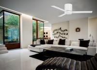 52" Ceiling Fan by Minka Aire - Roto Flush Collection, Flat White Finish - F644L-WHF