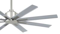 52" Ceiling Fan by Minka Aire - Xtreme H2O Collection, Brushed Nickel Wet Finish - F896-52-BNW