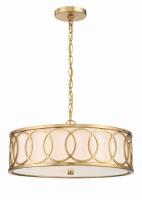 Six Light Chandelier by Crystorama - Graham Collection, Antique Gold Finish - 287-GA