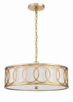 Six Light Chandelier by Crystorama - Graham Collection, Antique Gold Finish - 287-GA