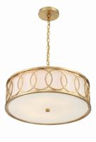 Six Light Chandelier by Crystorama - Graham Collection, Antique Gold Finish - 287-GA