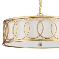 Six Light Chandelier by Crystorama - Graham Collection, Antique Gold Finish - 287-GA