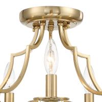 Five Light Semi Flush Mount by Crystorama - Cedar Collection, Vibrant Gold Finish - 5930-VG-CL-MWP
