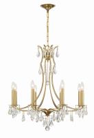 Eight Light Chandelier by Crystorama - Cedar Collection, Vibrant Gold Finish - 5938-VG-CL-MWP