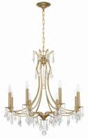 Eight Light Chandelier by Crystorama - Cedar Collection, Vibrant Gold Finish - 5938-VG-CL-MWP