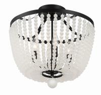 Four Light Semi Flush Mount by Crystorama - Rylee Collection, Matte Black Finish - 604-MK-FR_CEILING