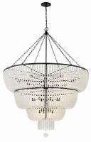 24 Light Chandelier by Crystorama - Rylee Collection, Matte Black Finish - 618-MK