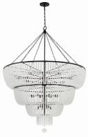 24 Light Chandelier by Crystorama - Rylee Collection, Matte Black Finish - 618-MK