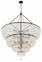 24 Light Chandelier by Crystorama - Rylee Collection, Matte Black Finish - 618-MK