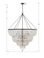 24 Light Chandelier by Crystorama - Rylee Collection, Matte Black Finish - 618-MK