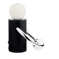 LED Table Lamp by Kuzco Lighting - Septum Collection, Matte Black/Chrome Finish - TL73708-MB/CH