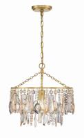 One Light Pendant by Crystorama - Elsa Collection, Antique Gold Finish - ELS-7100-GA
