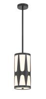 One Light Pendant by Crystorama - Royston Collection, Black Finish - ROY-801-BK