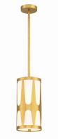 One Light Pendant by Crystorama - Royston Collection, Antique Gold Finish - ROY-801-GA