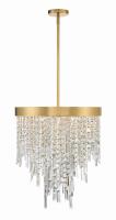 Five Light Chandelier by Crystorama - Winfield Collection, Antique Gold Finish - WIN-215-GA-CL-MWP
