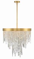 Six Light Chandelier by Crystorama - Winfield Collection, Antique Gold Finish - WIN-216-GA-CL-MWP