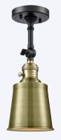 LED Wall Sconce by Innovations - Franklin Restoration Collection, Black Antique Brass Finish - 203SW-BAB-M9-AB-LED