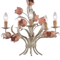Five Light Chandelier by Crystorama - Southport Collection, Sage Rose Finish - 4805-SR