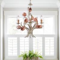 Five Light Chandelier by Crystorama - Southport Collection, Sage Rose Finish - 4805-SR