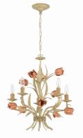 Five Light Chandelier by Crystorama - Southport Collection, Sage Rose Finish - 4805-SR