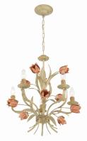 Five Light Chandelier by Crystorama - Southport Collection, Sage Rose Finish - 4805-SR