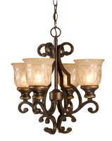 Four Light Mini Chandelier by Crystorama - Norwalk Collection, Bronze Umber Finish - 7404-BU