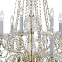 12 Light Chandelier by Crystorama - Traditional Crystal Collection, Polished Brass Finish - 1112-PB-CL-MWP
