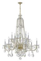 12 Light Chandelier by Crystorama - Traditional Crystal Collection, Polished Brass Finish - 1112-PB-CL-MWP