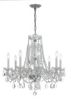 Eight Light Chandelier by Crystorama - Traditional Crystal Collection, Polished Chrome Finish - 1138-CH-CL-MWP