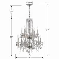 12 Light Chandelier by Crystorama - Traditional Crystal Collection, Polished Chrome Finish - 1137-CH-CL-MWP