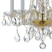 Five Light Mini Chandelier by Crystorama - Traditional Crystal Collection, Polished Brass Finish - 1061-PB-CL-MWP