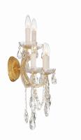 Five Light Wall Sconce by Crystorama - Maria Theresa Collection, Gold Finish - 4425-GD-CL-MWP