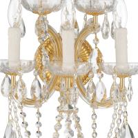Five Light Wall Sconce by Crystorama - Maria Theresa Collection, Gold Finish - 4425-GD-CL-MWP