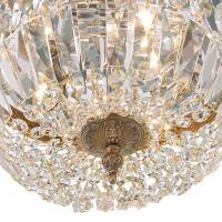Three Light Flush Mount by Crystorama - Waltham Collection, Olde Brass Finish - 712-OB-CL-MWP